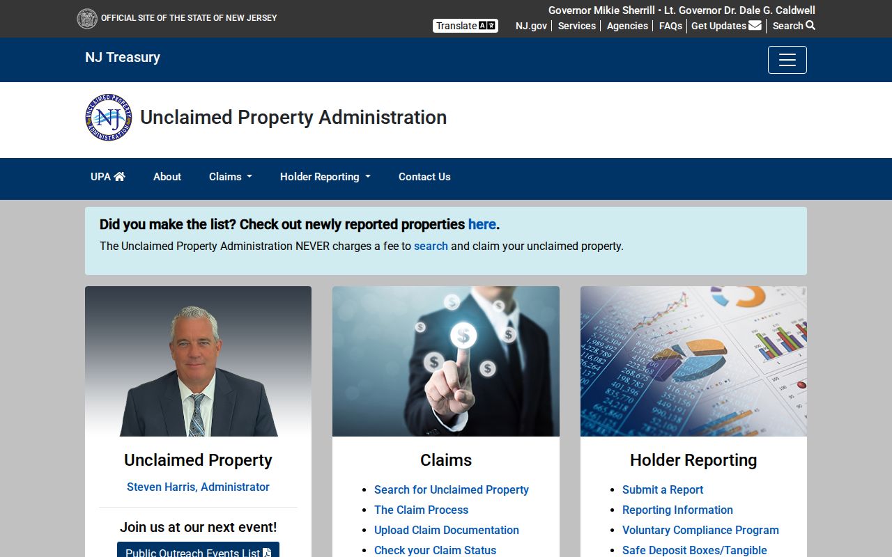 Scotch Plains resident lookup lead through New Jersey unclaimed property search